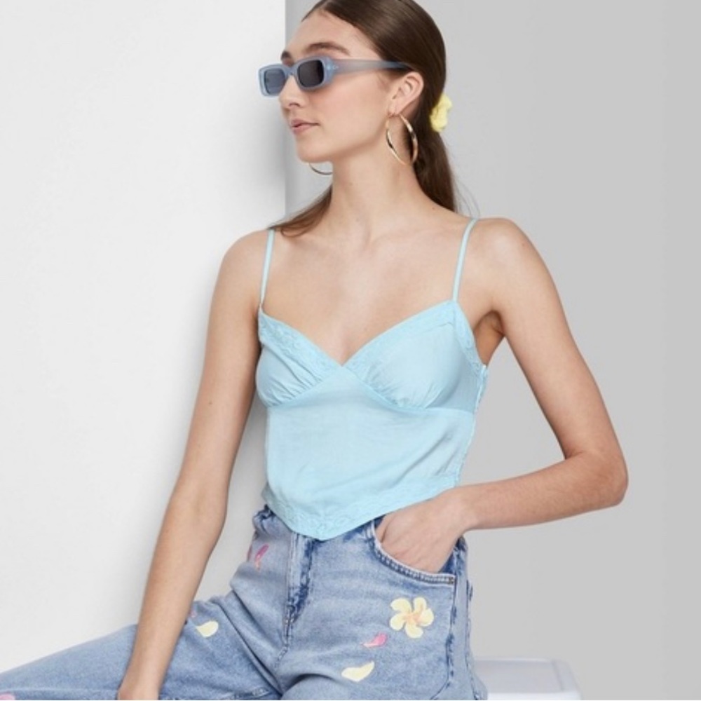 Target Wild Fable Silky Lace Tank Top